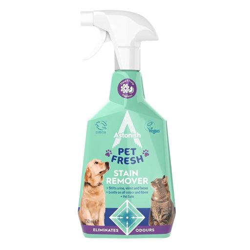Astonish Pet Fresh Stain Remover Spray 750ml Assorted Packs Multi-surface Cleaners Astonish Pack of 1