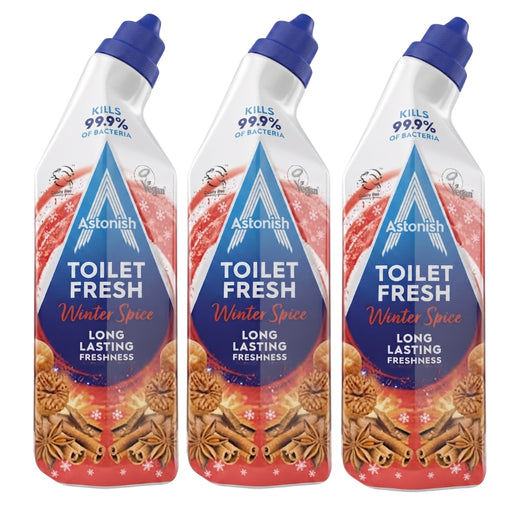 Astonish Toilet Fresh Gel Winter Spice Cleaner 750ml Assorted Packs Toilet Cleaners Astonish Pack of 3