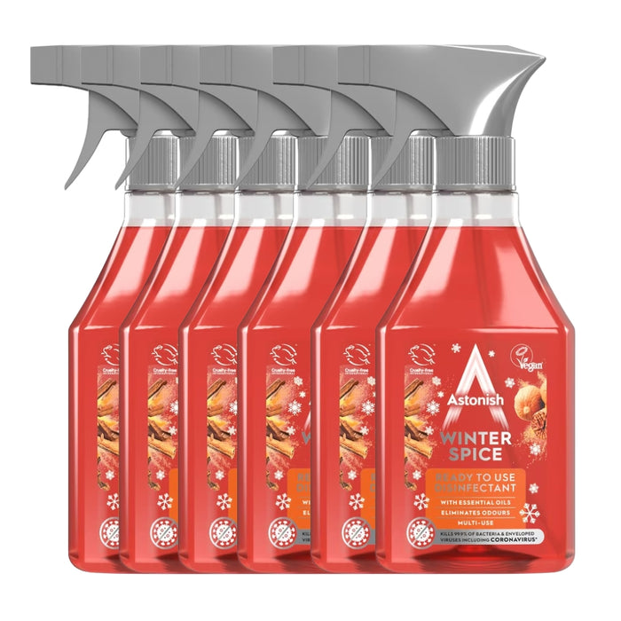 Astonish Winter Spice Ready To Use Disinfectant 550ml Assorted Packs Disinfectants Astonish Pack of 6