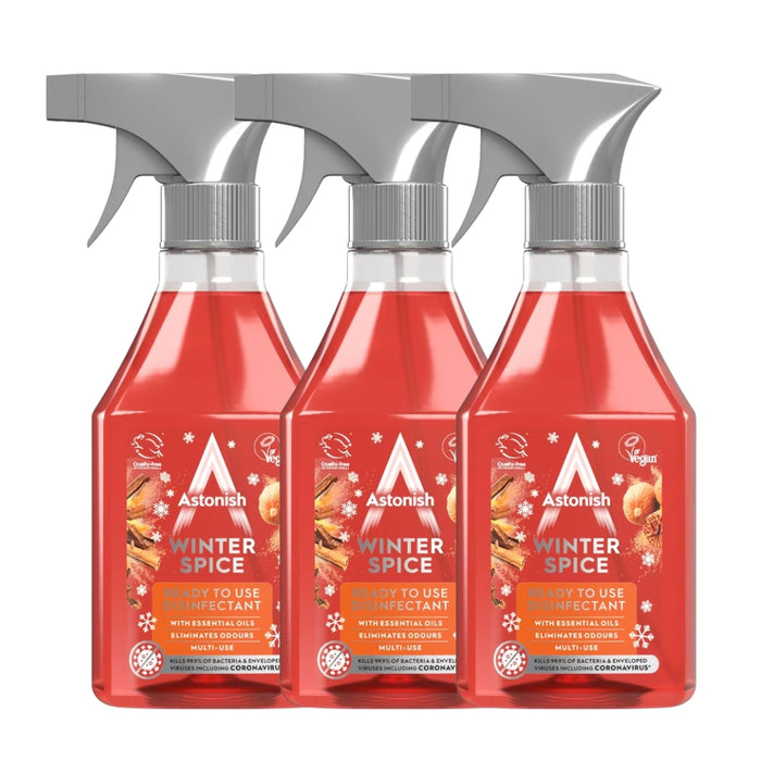 Astonish Winter Spice Ready To Use Disinfectant 550ml Assorted Packs Disinfectants Astonish Pack of 3