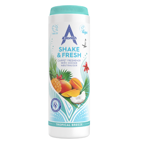 Astonish Shake & Fresh Tropical Breeze 350g Floor & Carpet Cleaners Astonish