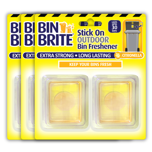 Large Stick On Bin Freshener With Citronella Bin Cleaners & Accessories Bin Brite Pack of 3
