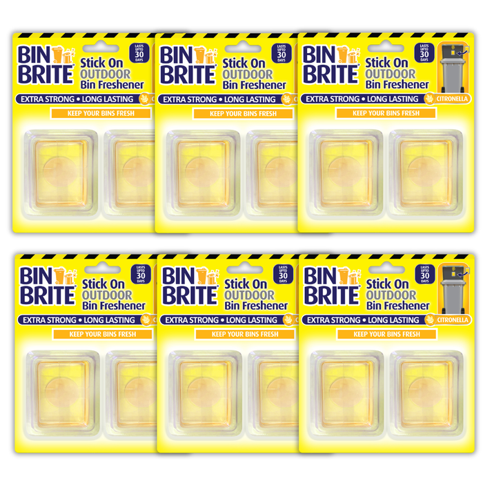 Large Stick On Bin Freshener With Citronella Bin Cleaners & Accessories Bin Brite Pack of 6
