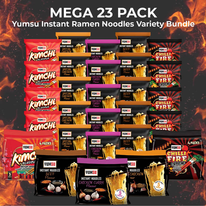 23-Pack Yumsu Instant Ramen Noodle Variety Box Pasta & Noodles Yumsu