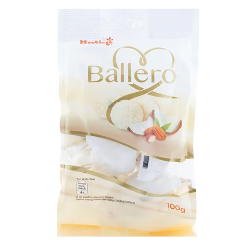 Nutini Ballero Wafer Balls Almond & Coconut 100g Chocolate Nutini Pack of 1