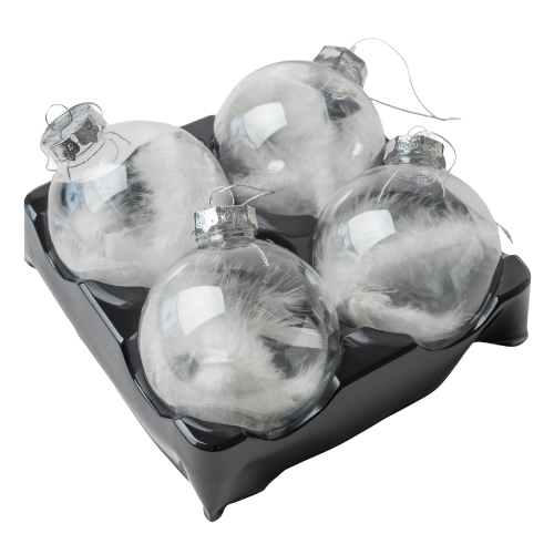 White Feather Christmas Baubles 4 Pack Christmas Baubles, Ornaments & Tinsel FabFinds