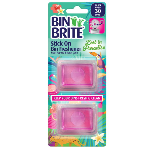Bin Brite Stick On Freshener 2 Pack Assorted Fragrances Bin Cleaners & Accessories Bin Brite Lost in Paradise