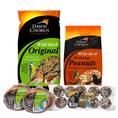 FabFinds Bird Food Bundle 16 Piece Wild Bird Seed, Fat Balls, Peanuts & Coconut Feeder Bird Feeders FabFinds