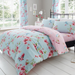 Birdie Blossom Printed Duvet Cover Set Assorted Duvet Sets Fabfinds Double Blue