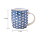 Blue Geometric Ceramic Mug 350ml Assorted Designs Mugs FabFinds