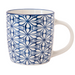 Blue Geometric Ceramic Mug 350ml Assorted Designs Mugs FabFinds Ornate Diamonds