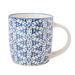 Blue Geometric Ceramic Mug 350ml Assorted Designs Mugs FabFinds Starburst Tiles