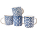 Blue Geometric Ceramic Mug 350ml Assorted Designs Mugs FabFinds