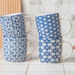 Blue Geometric Ceramic Mug 350ml Assorted Designs Mugs FabFinds