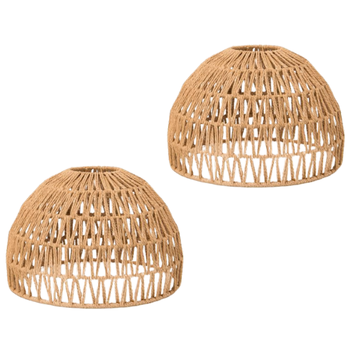 Boho Wicker Pendant Light Shade Home Lighting FabFinds