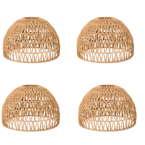 Boho Wicker Pendant Light Shade Home Lighting FabFinds