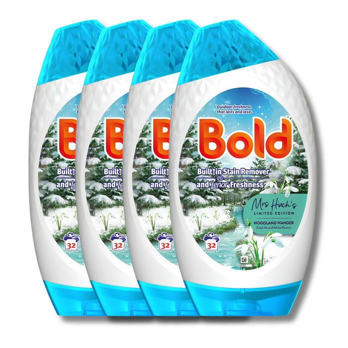 Bold Gel Woodland Wander 32 Wash Assorted Packs Laundry - Detergent Bold Pack of 4