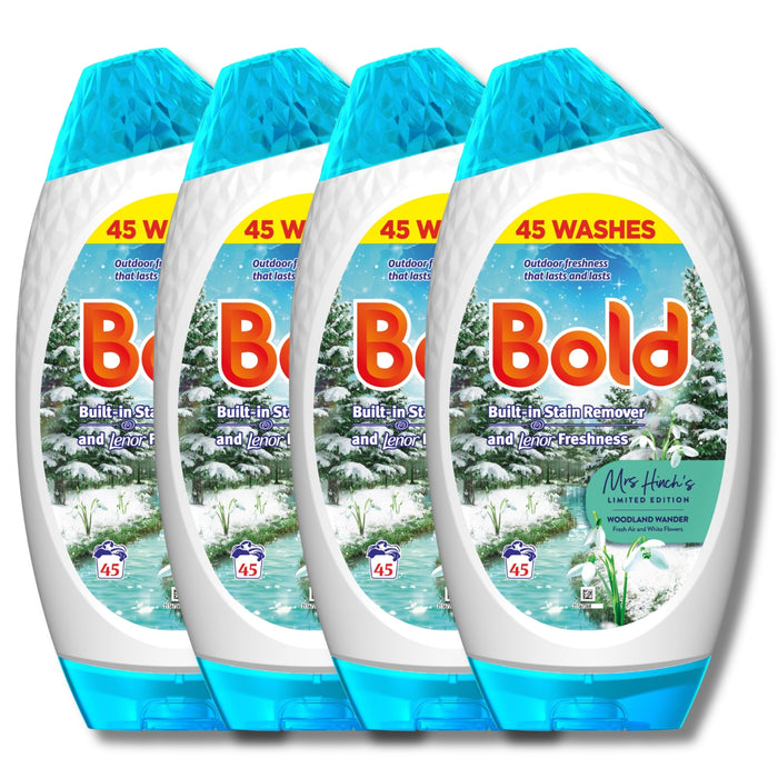 Bold Gel Woodland Wander 45 Wash Assorted Packs Laundry - Detergent Bold Pack of 4