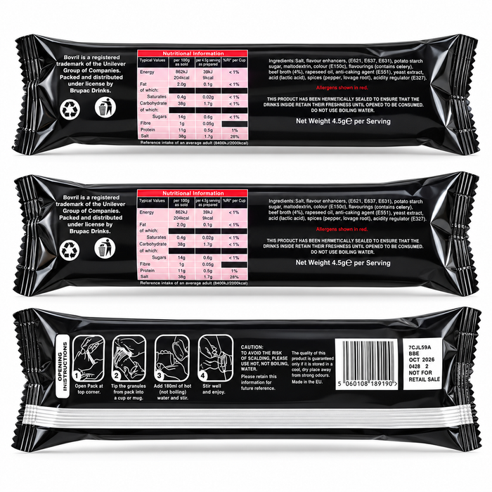 Bovril Beefy Drink 7 In-Cup Instant Beef Drinks Assorted Packs Tea & Coffee Bovril