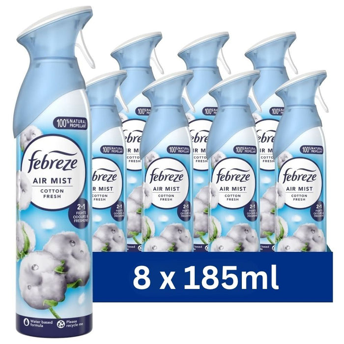 Febreze Cotton Fresh Air Freshener Spray 185ml Assorted Packs Air Fresheners & Re-fills Febreze Pack of 8