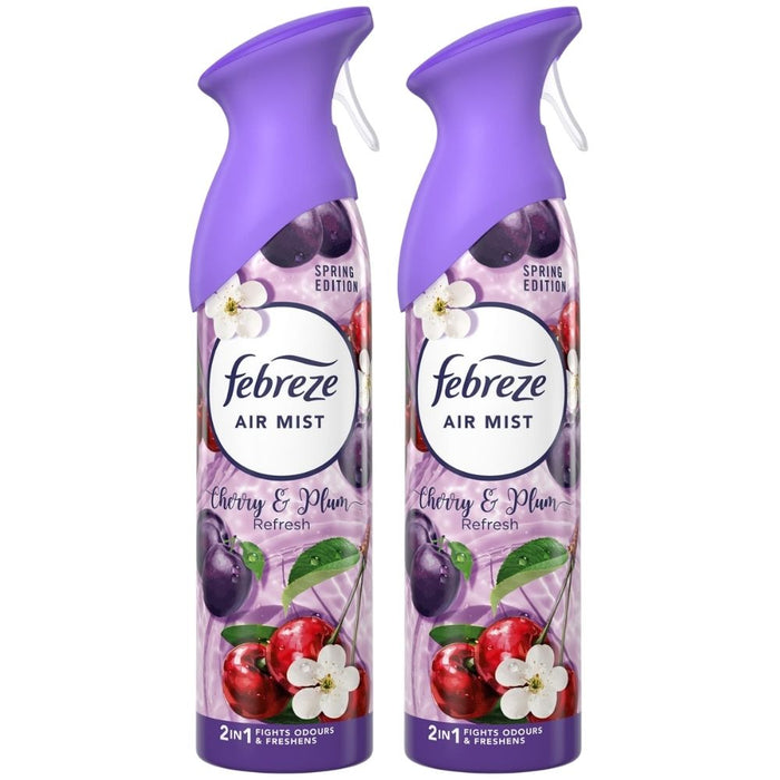 Febreze Cherry & Plum Air Freshener Spray 185ml Assorted Packs Air Fresheners FabFinds Pack of 2