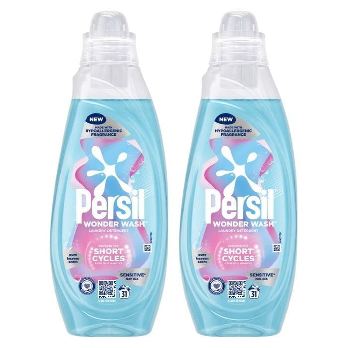 Persil Wonder Wash Sensitive Non Bio Laundry Detergent Heaven Scent 40 Wash Assorted Packs Laundry Detergent Persil Pack of 2