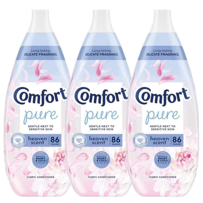 Comfort Fabric Conditioner Heaven Scent Assorted 86 Wash Packs Laundry - Fabric Conditioner Comfort Pack of 3
