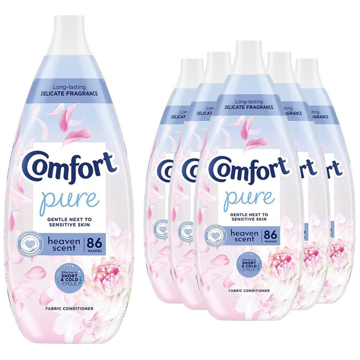 Comfort Fabric Conditioner Heaven Scent Assorted 86 Wash Packs Laundry - Fabric Conditioner Comfort Pack of 6