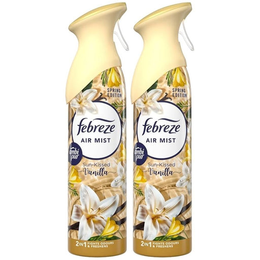 Febreze Sun-Kissed Vanilla Air Freshener Spray 185ml Assorted Packs Air Fresheners FabFinds Pack of 2