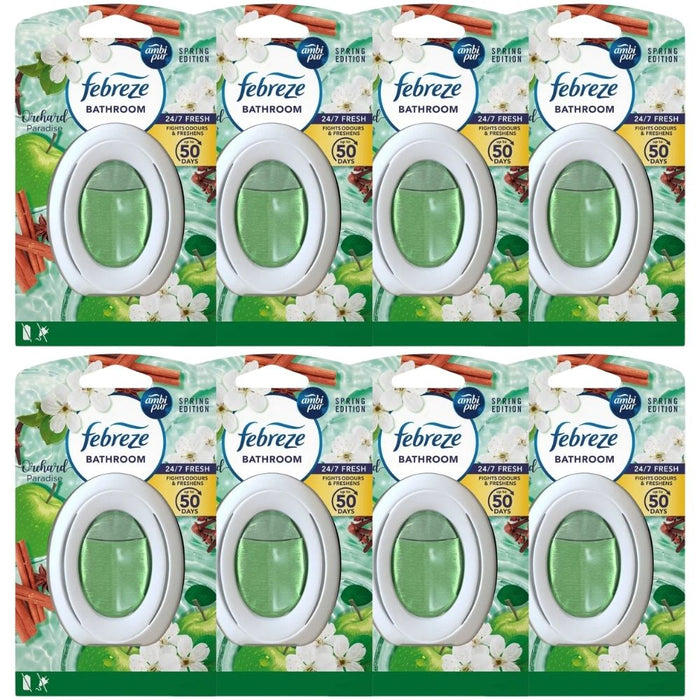 Febreze Orchard Paradise Bathroom Air Freshener 7.5ml Assorted Packs Air Fresheners Febreze Pack of 8