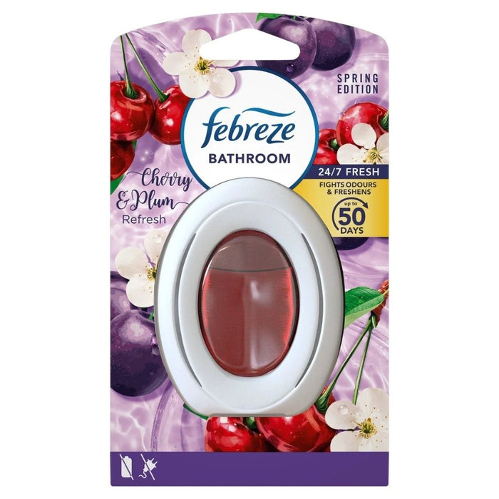 Febreze Cherry & Plum Refresh Bathroom Air Freshener 7.5ml Assorted Packs Air Fresheners Febreze Pack of 1