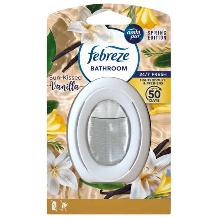 Febreze Sun-Kissed Vanilla Bathroom Air Freshener 7.5ml Assorted Packs Air Fresheners Febreze Pack of 1