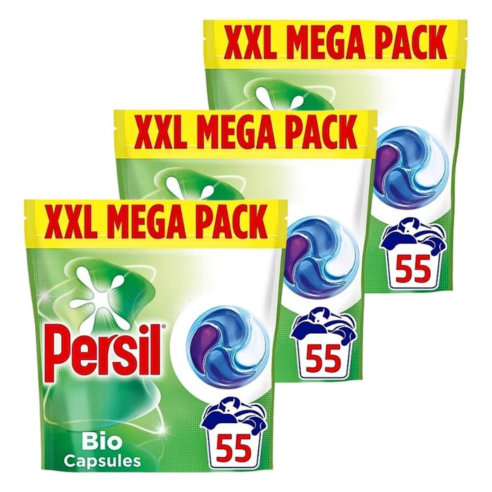 Persil Bio Laundry Capsules 55 Wash Assorted Packs Laundry Detergent Persil Pack of 3