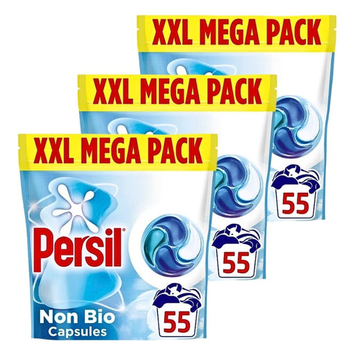 Persil Non-Bio Laundry Capsules 55 Wash Assorted Packs Laundry Detergent Persil Pack of 3