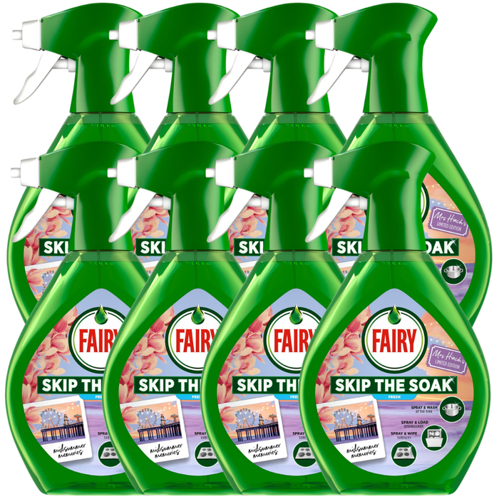 Fairy Skip the Soak Spray Mrs Hinch's Midsummer Memories 650ml Assorted Packs Washing Up Liquid Fairy Pack of 8