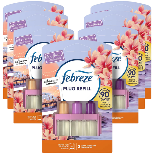 Febreze 3volution Plug Refill Mrs Hinch's Midsummer Memories 20ml Assorted Packs Air Fresheners & Re-fills Febreze Pack of 7
