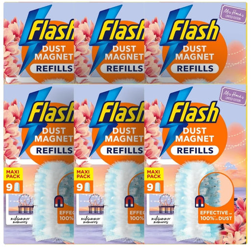 Flash Dust Magnet Duster Refills Mrs Hinch's Midsummer Memories Assorted Packs Household Cleaning Products Flash Pack of 6