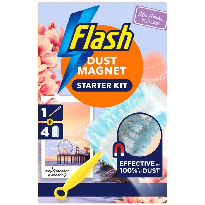 Flash Dust Magnet Starter Kit Mrs Hinch's Midsummer Memories Assorted Packs Household Cleaning Products Flash Pack of 1