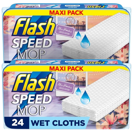 Flash Speedmop 24 Refill Pads Mrs Hinch's Midsummer Memories Assorted Packs Floor Cleaner Flash Pack of 2