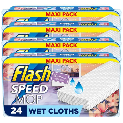 Flash Speedmop 24 Refill Pads Mrs Hinch's Midsummer Memories Assorted Packs Floor Cleaner Flash Pack of 4