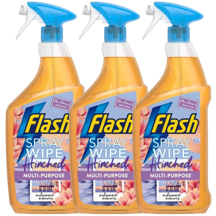 Flash Spray Wipe Hinched Midsummer Memories 800ml Assorted Packs Multi purpose Cleaners Flash Pack of 3