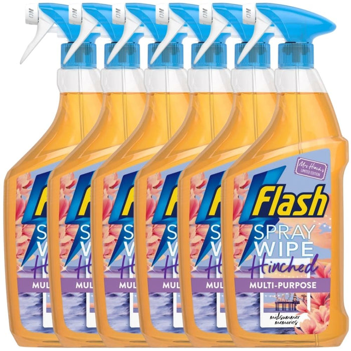 Flash Spray Wipe Hinched Midsummer Memories 800ml Assorted Packs Multi purpose Cleaners Flash Pack of 6