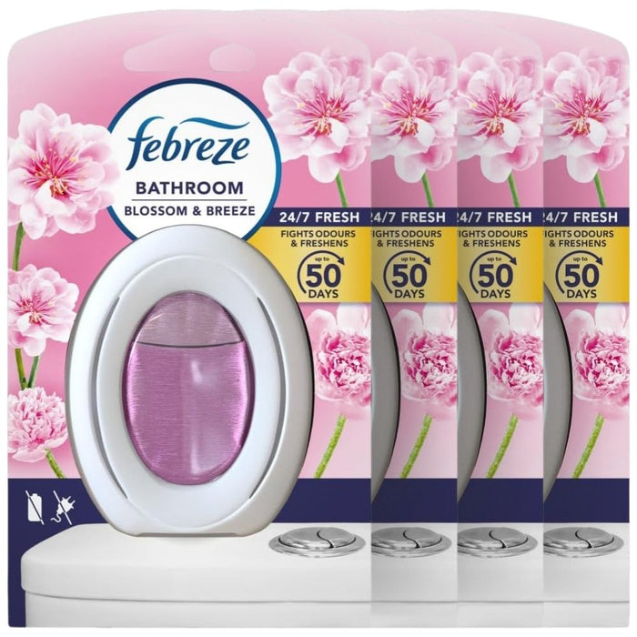 Febreze Blossom & Breeze Bathroom Air Freshener 7.5ml Assorted Packs Air Fresheners Febreze Pack of 4