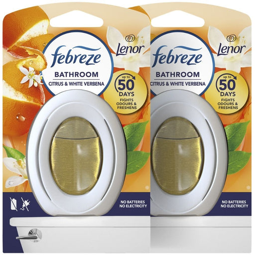 Febreze Citrus & White Verbena Bathroom Air Freshener 7.5ml Assorted Packs Air Fresheners Febreze Pack of 2