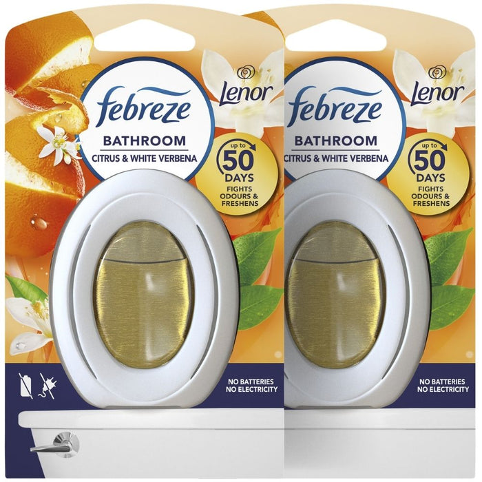Febreze Citrus & White Verbena Bathroom Air Freshener 7.5ml Assorted Packs Air Fresheners Febreze Pack of 2