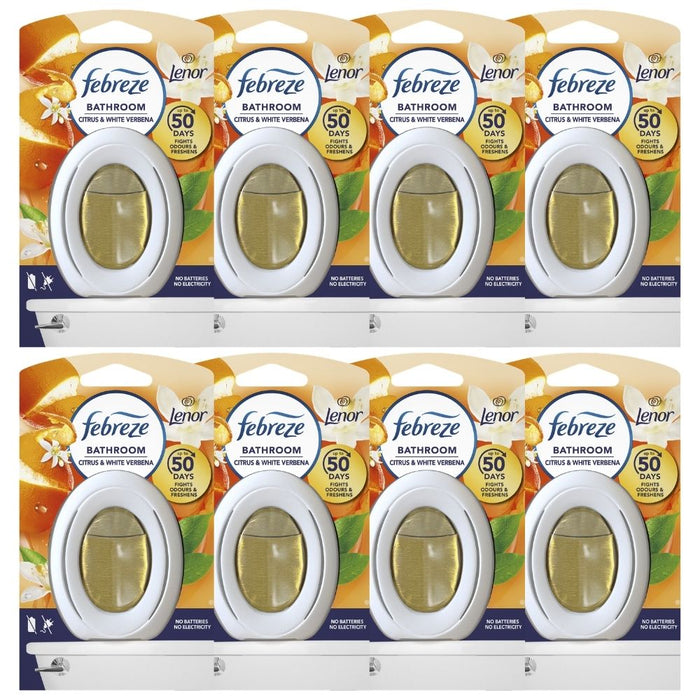 Febreze Citrus & White Verbena Bathroom Air Freshener 7.5ml Assorted Packs Air Fresheners Febreze Pack of 8