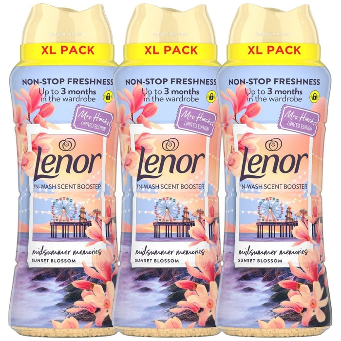 Lenor Unstoppables In-Wash Scent Booster Mrs Hinch's Midsummer Memories 495g Assorted Packs Laundry - Fabric Freshener Lenor Pack of 3