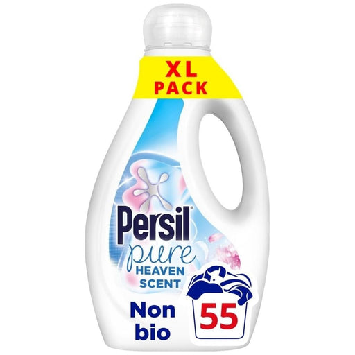 Persil Non-Bio Liquid Laundry Detergent Pure Heaven Scent Assorted 55 Wash Packs Laundry Detergent Persil Pack of 1