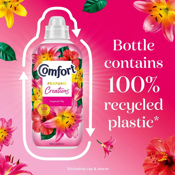 Comfort Perfume Creations Tropical Lily Fabric Conditioner 30 Washes 900ml Assorted Packs Laundry - Fabric Conditioner FabFinds