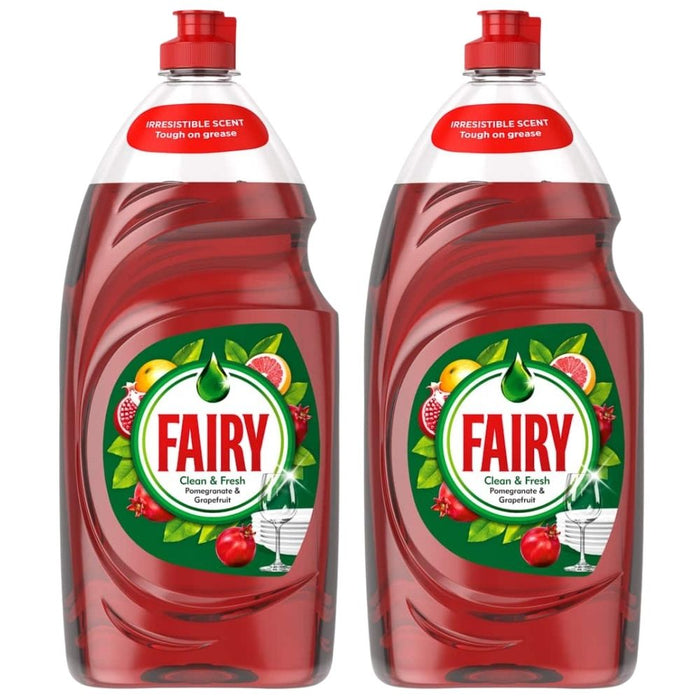 Fairy Washing Up Liquid Pomegranate & Grapefruit 1050ml Assorted Packs Washing Up Liquid FabFinds Pack of 2
